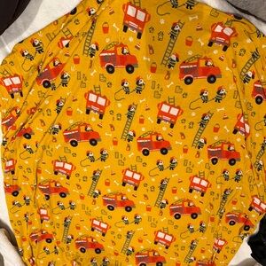 Little Sleepies FireTruck Pups Fitted Crib Sheet EUC